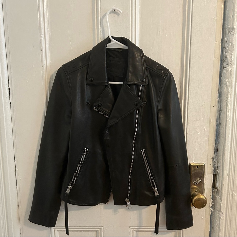 All Saints Black Leather Jacket
